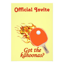 A obtenu au Kahoonas le ping-pong flamboyant Faire-parts
