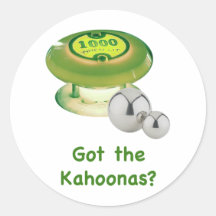 A obtenu le flipper de Kahoonas Autocollants Ronds