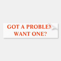 A OBTENU UN PROBLEMWANT UN ? AUTOCOLLANT POUR VOITURE
