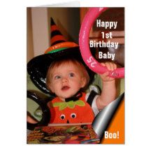 Ă?re carte d'anniversaire heureuse de Halloween