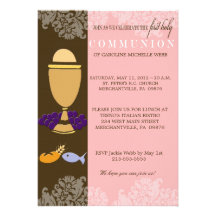 Ă?re invitation de la communion de la fille