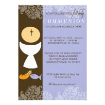 Ă?re invitation de la communion du garçon