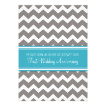 Ă?re invitation grise turquoise d'anniversaire de 