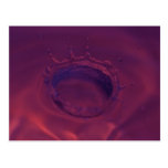 A splash of water in red cartes postales