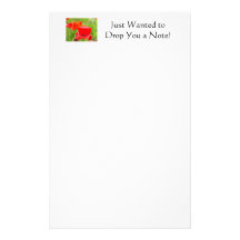 A voulu vous laisser tomber une note ! fleur de pa motifs pour papier à lettre