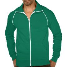AA California Fleece Track Jacket Kelly Green/Whit