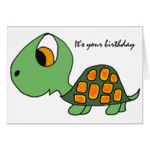 AB carte d'anniversaire drôle de tortue