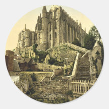 Abbaye des remparts, St Michel, France v de Mont Autocollants