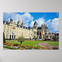 Abbaye Hommes aux., Caen, Calvados, Normandie, fra Affiches