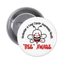 Abeille 1,2 de mois de conscience de cancer de pou badges
