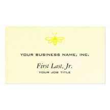 Abeille [citron] cartes de visite professionnelles