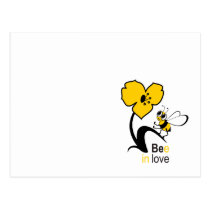 Abeille dans l'amour cartes postales