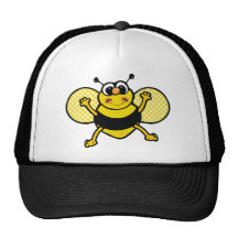 Abeille de bande dessinée casquette