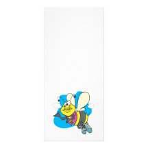 abeille de sourire heureuse de bande dessinée modèle de double carte