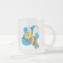 abeille de sourire heureuse de bande dessinée mug
