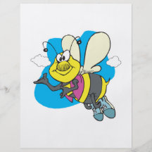 abeille de sourire heureuse de bande dessinée prospectus