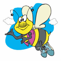 abeille de sourire heureuse de bande dessinée photo sculpture