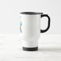 abeille de sourire heureuse de bande dessinée tasse