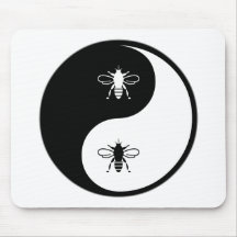 Abeille de Yin Yang Tapis De Souris