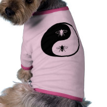 Abeille de Yin Yang Tee-shirt Pour Animal Domestique