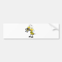 Abeille faite sur commande de père portant son fil autocollants pour voiture