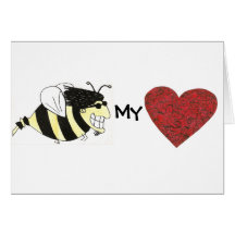 Abeille ma carte de Valentine