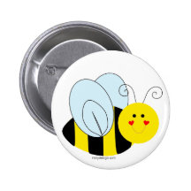 Abeille mignonne badge avec épingle