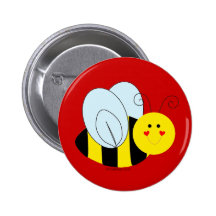 Abeille mignonne badges avec agrafe