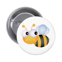 Abeille mignonne badges avec agrafe
