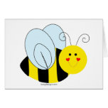 Abeille mignonne carte de vœux