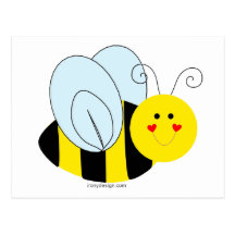 Abeille mignonne cartes postales