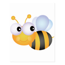 Abeille mignonne cartes postales