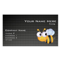 Abeille mignonne ; Lisse Cartes De Visite Professionnelles
