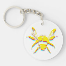 Abeille tricolore Keychain