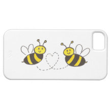 Abeilles de miel avec le coeur coque iPhone 5 Case-Mate
