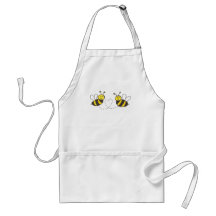 Abeilles de miel avec le coeur tabliers