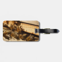 Abeilles de miel étiquette de bagages
