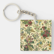 Abondance florale démodée porte-clefs