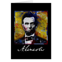 Abraham Lincoln - peinture Carte De Vœux
