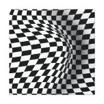 Abrégé sur blanc noir illusion optique d'art op impression sur toile