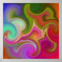 Abrégé sur coloré remous poster