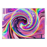 Abrégé sur de tourbillonnement arc-en-ciel carte de vœux