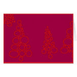 Abrégé sur rouge arbres cartes de vœux