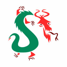 abrégé sur rouge dragon.png chinois vert découpages en acrylique