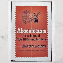 Absenteesim est une forme trop de peu et trop tard prospectus personnalisés