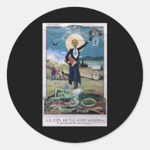 Absinthe d'Affiche Adhésif Rond