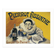Absinthe de Pierrot Cartes Postales