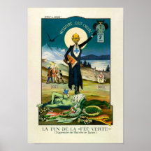 Absinthe vintage de "Fée Verte" de La de l'aileron Affiches