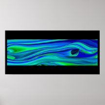 abstract, futuriste sur noir affiche