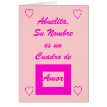 Abuelita, Su Nombre es Un Cuadro de Amor Carte